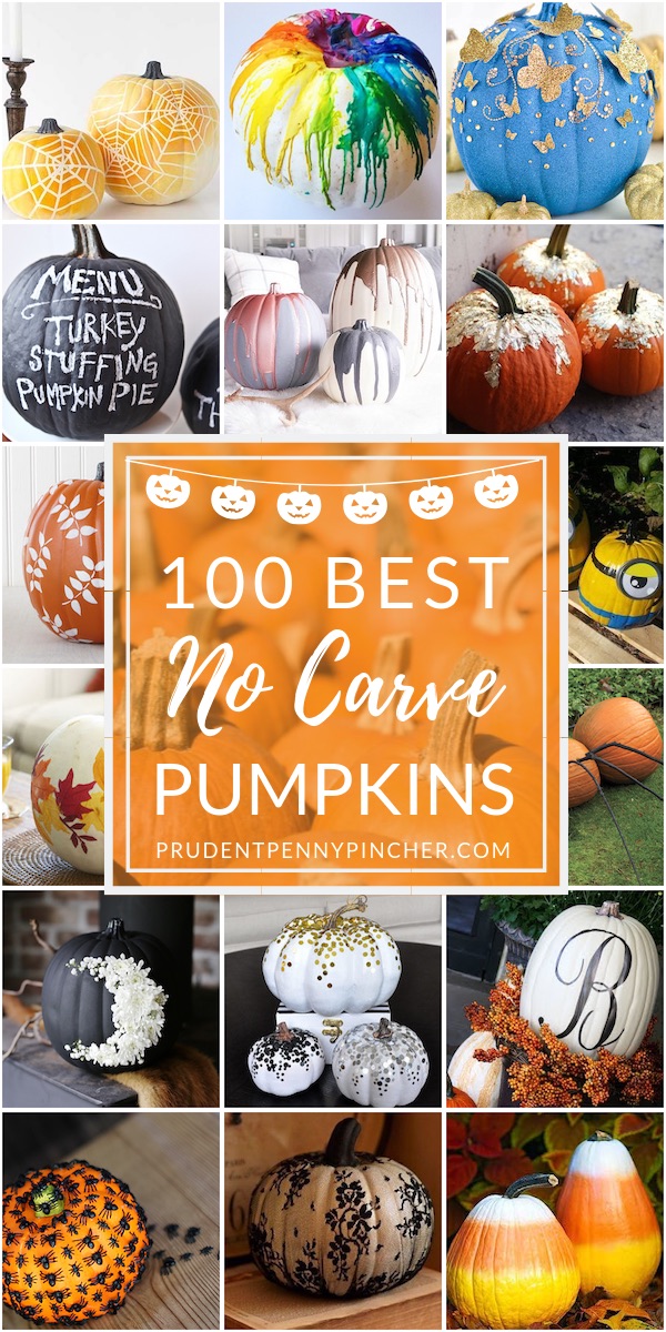 100 No Carve Pumpkin Decorating Ideas - Prudent Penny Pincher