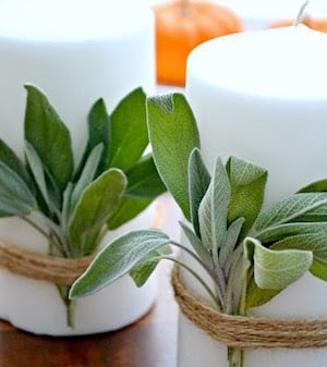 Sage and Twine Wrapped Candles