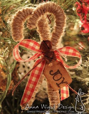 Twine Candy Cane Ornaments