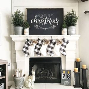 Farmhouse Christmas Mantel