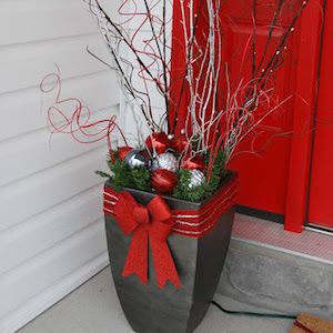 Festive Porch Christmas Planter 