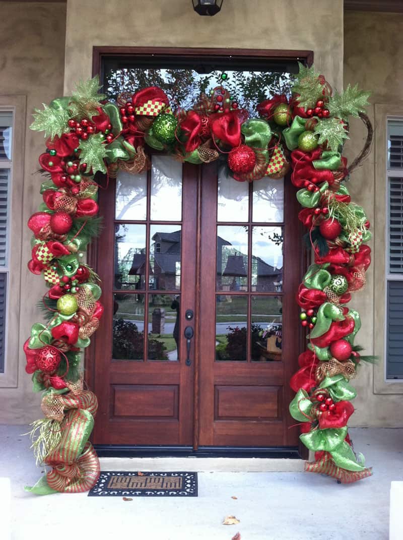 Festive Deco Mesh Garland for the Doorway