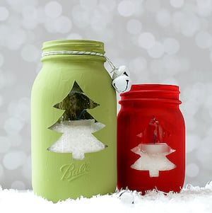  Mason Jar Votive Christmas craft