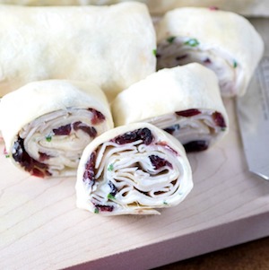 Cranberry Turkey Pinwheels