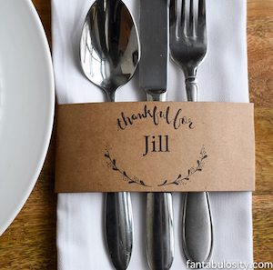free printable Give Thanks Place Cards
