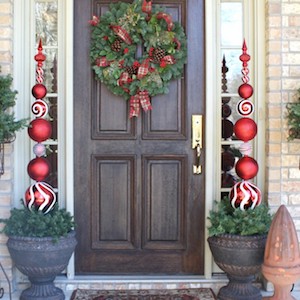 DIY Tall Ornament Topiary