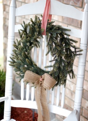 Porch Chair Christmas Wreath