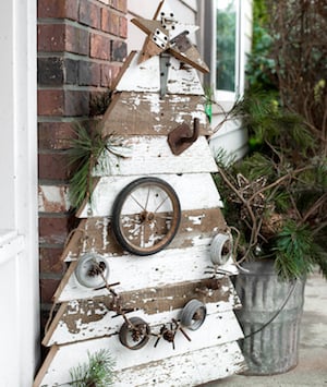 Rustic Reclaimed Wood Christmas Tree