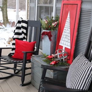 Sharpie Art Christmas tree Sign for the front porch