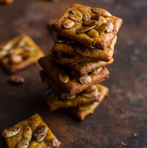 Rosemary Cheddar Pumpkin Crackers