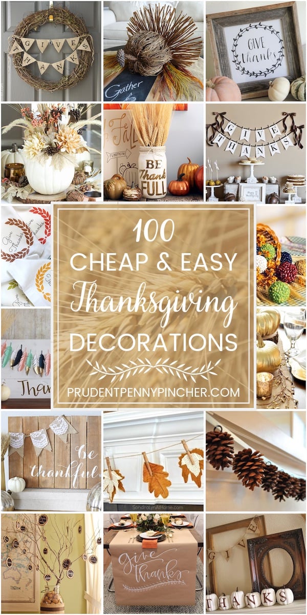 100 Cheap and Easy DIY Thanksgiving Decorations