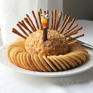 cute Turkey Cheese Ball appetizer