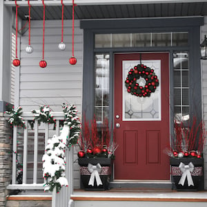 Festive Outdoor porch christmas Decorations