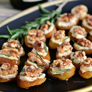 Dried Apricot Blue Cheese Canapes