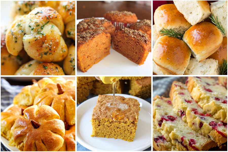 bread and rolls for christmas dinner