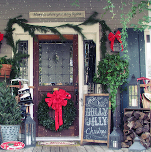 Vintage Christmas porch Decorations 