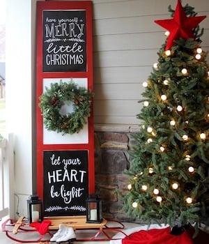 Festive Christmas Front porch Sign