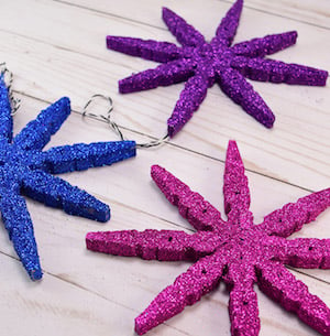 Clothespin Snowflake Ornament Christmas craft for kids