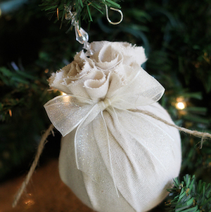 Rustic Fabric Christmas Ornament