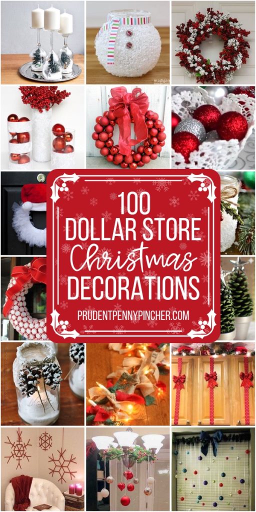 100 DIY Dollar Tree Christmas Decorations - Prudent Penny Pincher