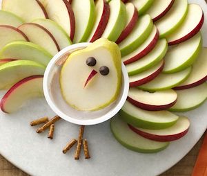 Thanksgiving Turkey Fruit and Yogurt Dip