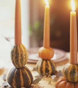 hollowed out gourd candlestick 