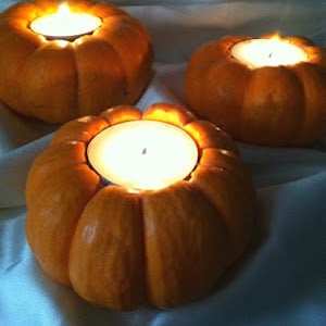 pumpkin candle holder