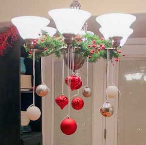 Dining Room Chandelier Christmas apartment decoration