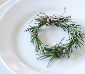 Rosemary Wreath on a plate