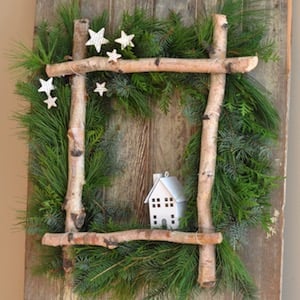 Little House Greenery Rustic Christmas Wreath 