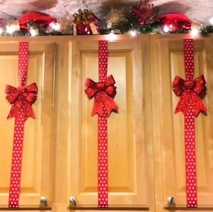 Gift Bow Cabinets DIY Christmas Decoration