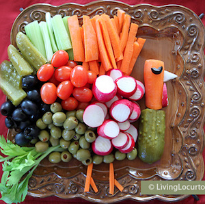 Turkey Shaped Vegetable Tray