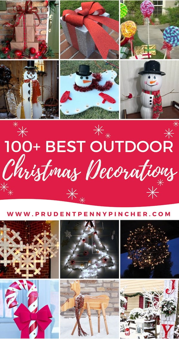 100 Best Outdoor DIY Christmas Decorations - Prudent Penny Pincher