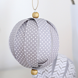 Homemade Paper Ball Christmas Ornaments 