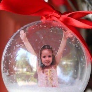 Snow Globe Photo Ornament