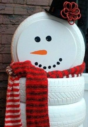 Giant DIY Snowman for Christmas Decor