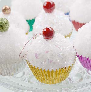 DIY Styrofoam Ball Cupcake Ornament