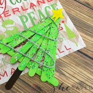 Simple Popsicle Christmas Tree