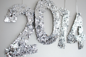 DIY Confetti NYE Numbers