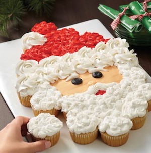 Santa Baby Pull-Apart Cupcake Face Christmas Dessert