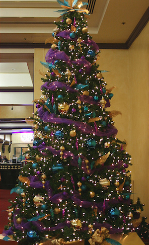 Purple, Blue and Gold Christmas Tree