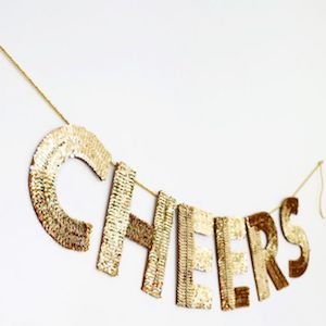 Sequined Letter Garland DIY