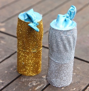 DIY Glittered New Year's Eve Disposable Party Cups