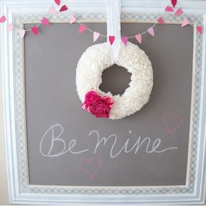 Heart Paint Chip Garland and Coffee Filter Wreath