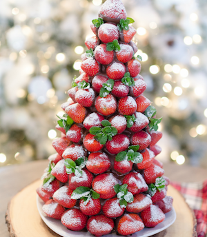 Chocolate Covered Strawberry Christmas Tree