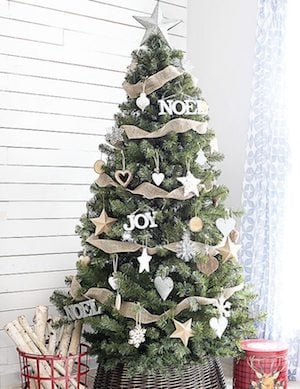 Burlap Woodland Christmas Tree