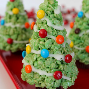 Krispie Treat Christmas Trees