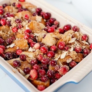 Christmas Cranberry Almond French Toast Breakfast Casserole