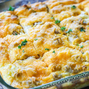 Sausage, Egg & Cream Cheese Breakfast Casserole