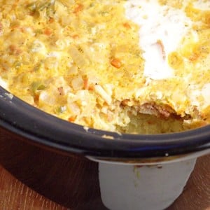 Crockpot Overnight Christmas Breakfast Casserole